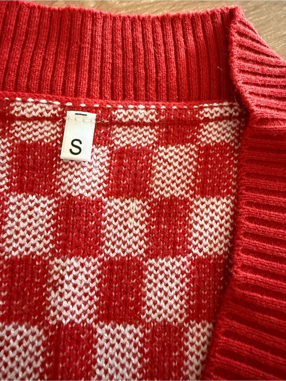 Red & White Sweater - Picture 4 of 4